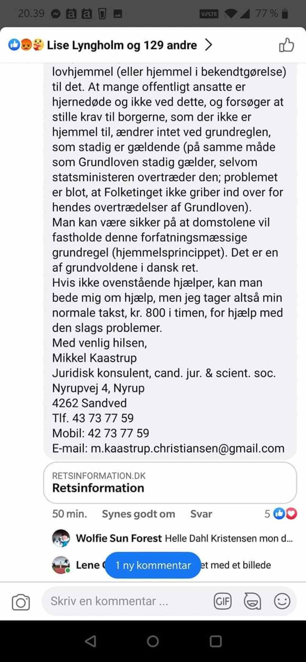 Jurist Kastrup om Covid Test Børn